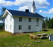 Interiør fra kirkesalen i Risberget.