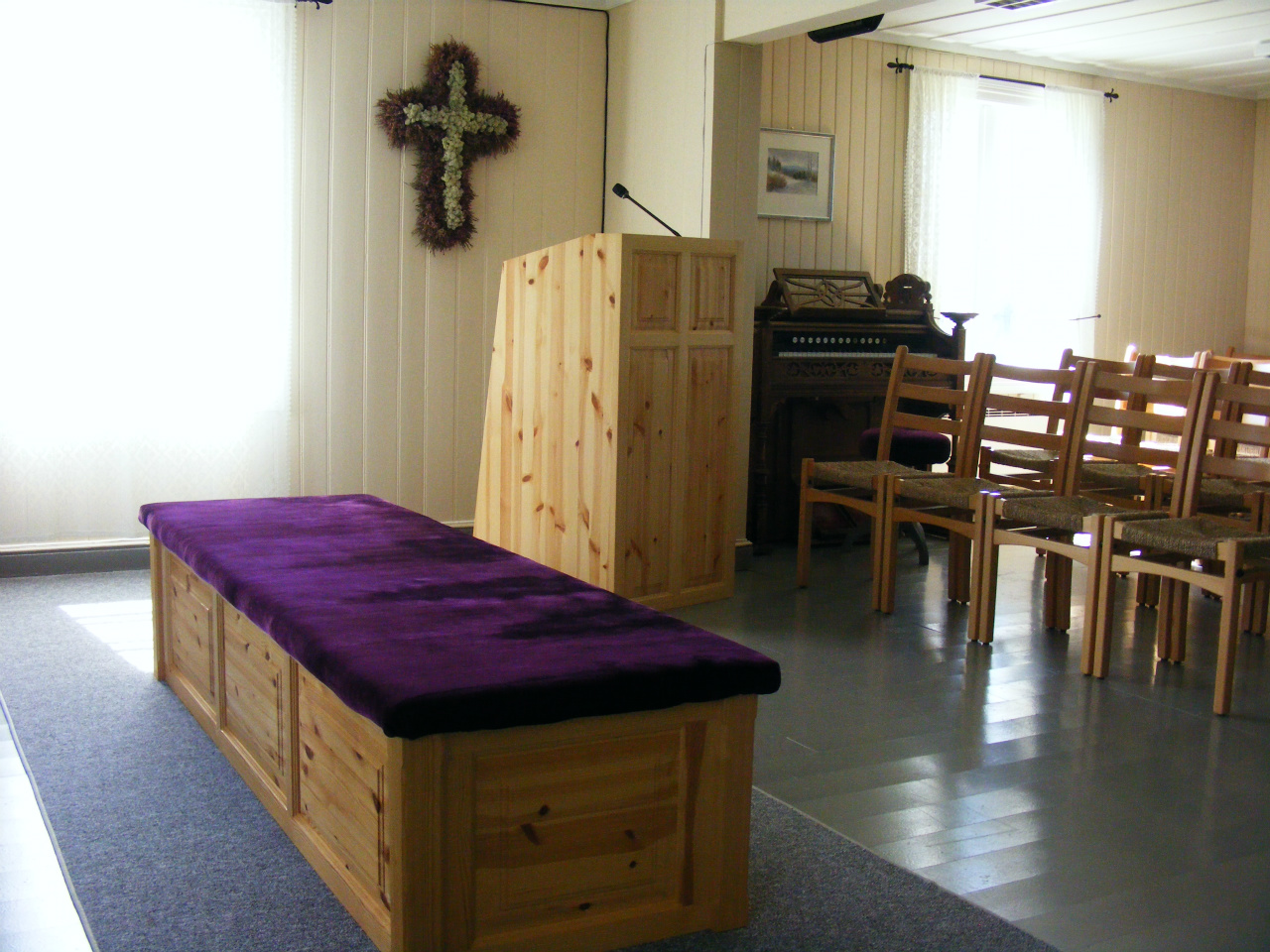 Det religionsnøytrale seremonirommet i Risberget.